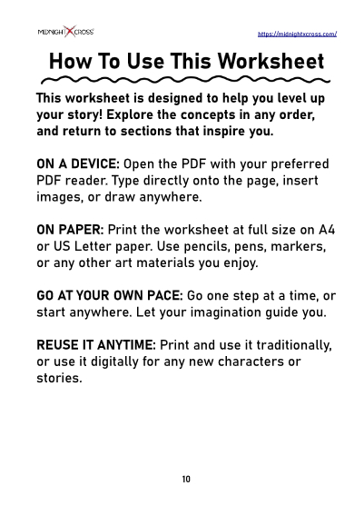 Protagonist Development Worksheet Preview 10